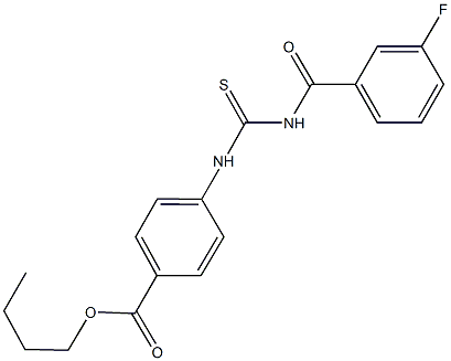 butyl 4-({[(3-fluorobenzoyl)amino]carbothioyl}amino)benzoate Struktur