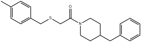 2-(4-benzyl-1-piperidinyl)-2-oxoethyl 4-methylbenzyl sulfide Struktur