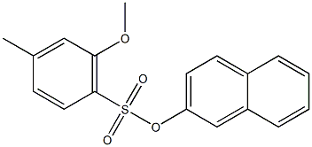 2-naphthyl 2-methoxy-4-methylbenzenesulfonate Struktur