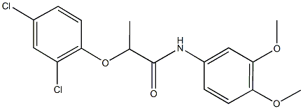 2-(2,4-dichlorophenoxy)-N-(3,4-dimethoxyphenyl)propanamide Struktur