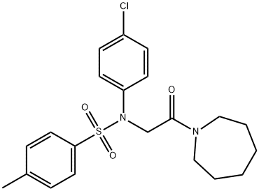 N-(2-azepan-1-yl-2-oxoethyl)-N-(4-chlorophenyl)-4-methylbenzenesulfonamide Struktur