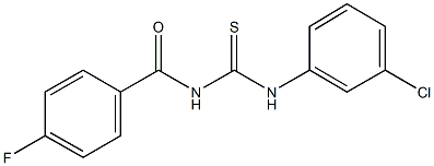 N-(3-chlorophenyl)-N'-(4-fluorobenzoyl)thiourea Struktur