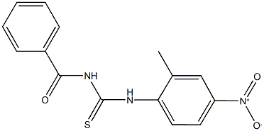 N-benzoyl-N'-{4-nitro-2-methylphenyl}thiourea Struktur