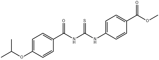 methyl 4-({[(4-isopropoxybenzoyl)amino]carbothioyl}amino)benzoate Struktur