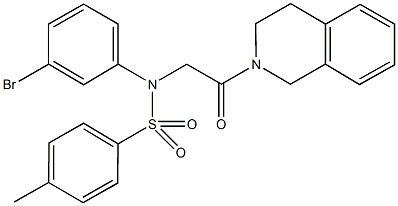 N-(3-bromophenyl)-N-[2-(3,4-dihydro-2(1H)-isoquinolinyl)-2-oxoethyl]-4-methylbenzenesulfonamide Struktur