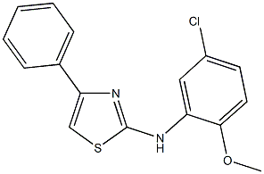 N-(5-chloro-2-methoxyphenyl)-4-phenyl-1,3-thiazol-2-amine Struktur