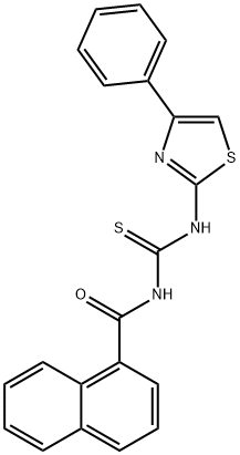 N-(1-naphthoyl)-N'-(4-phenyl-1,3-thiazol-2-yl)thiourea Struktur