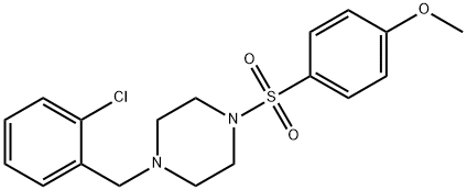 4-{[4-(2-chlorobenzyl)-1-piperazinyl]sulfonyl}phenyl methyl ether Struktur