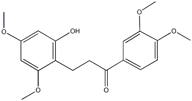 1-(3,4-dimethoxyphenyl)-3-(2-hydroxy-4,6-dimethoxyphenyl)-1-propanone Struktur