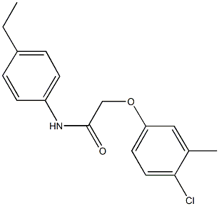 2-(4-chloro-3-methylphenoxy)-N-(4-ethylphenyl)acetamide Struktur