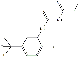 N-[2-chloro-5-(trifluoromethyl)phenyl]-N'-propionylthiourea Struktur