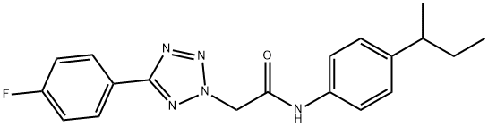 N-(4-sec-butylphenyl)-2-[5-(4-fluorophenyl)-2H-tetraazol-2-yl]acetamide Struktur