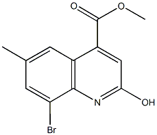 methyl 8-bromo-2-hydroxy-6-methyl-4-quinolinecarboxylate Struktur