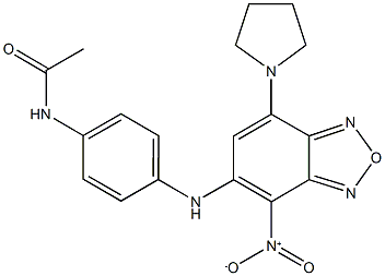 N-(4-{[4-nitro-7-(1-pyrrolidinyl)-2,1,3-benzoxadiazol-5-yl]amino}phenyl)acetamide Struktur