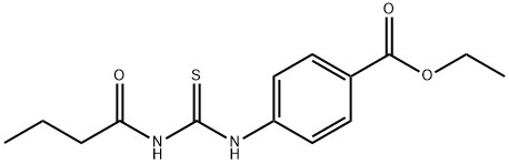 ethyl 4-{[(butyrylamino)carbothioyl]amino}benzoate Struktur