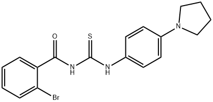 N-(2-bromobenzoyl)-N'-[4-(1-pyrrolidinyl)phenyl]thiourea Struktur