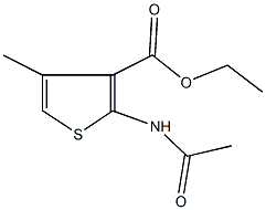 ethyl 2-(acetylamino)-4-methyl-3-thiophenecarboxylate Struktur