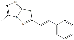 3-methyl-6-(2-phenylvinyl)[1,2,4]triazolo[3,4-b][1,3,4]thiadiazole Struktur