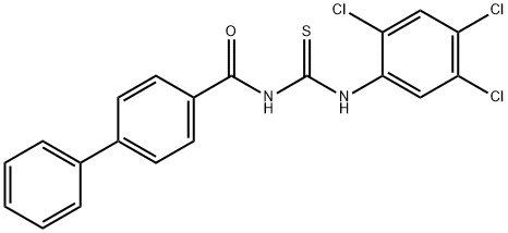 N-([1,1'-biphenyl]-4-ylcarbonyl)-N'-(2,4,5-trichlorophenyl)thiourea Struktur