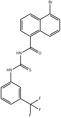 N-(5-bromo-1-naphthoyl)-N'-[3-(trifluoromethyl)phenyl]thiourea Struktur