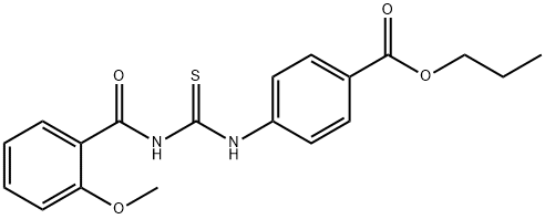 propyl 4-({[(2-methoxybenzoyl)amino]carbothioyl}amino)benzoate Struktur