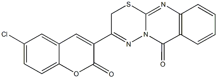 3-(6-chloro-2-oxo-2H-chromen-3-yl)-2H,6H-[1,3,4]thiadiazino[2,3-b]quinazolin-6-one Struktur