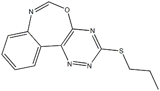 3-(propylthio)[1,2,4]triazino[5,6-d][3,1]benzoxazepine Struktur