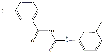 N-[(3-chlorophenyl)carbonyl]-N'-(3-methylphenyl)thiourea Struktur