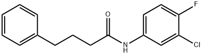 N-(3-chloro-4-fluorophenyl)-4-phenylbutanamide Struktur