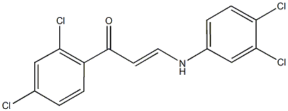 3-(3,4-dichloroanilino)-1-(2,4-dichlorophenyl)-2-propen-1-one Struktur