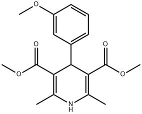 dimethyl 4-(3-methoxyphenyl)-2,6-dimethyl-1,4-dihydro-3,5-pyridinedicarboxylate Struktur