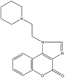 1-[2-(1-piperidinyl)ethyl]chromeno[3,4-d]imidazol-4(1H)-one Struktur