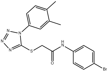 N-(4-bromophenyl)-2-{[1-(3,4-dimethylphenyl)-1H-tetraazol-5-yl]sulfanyl}acetamide Struktur