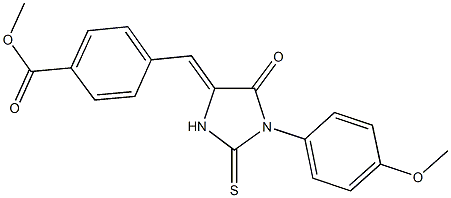 methyl 4-{[1-(4-methoxyphenyl)-5-oxo-2-thioxo-4-imidazolidinylidene]methyl}benzoate Struktur