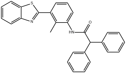 N-[3-(1,3-benzothiazol-2-yl)-2-methylphenyl]-2,2-diphenylacetamide Struktur