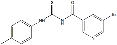 N-[(5-bromo-3-pyridinyl)carbonyl]-N'-(4-methylphenyl)thiourea Struktur