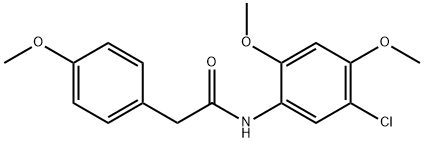 N-(5-chloro-2,4-dimethoxyphenyl)-2-(4-methoxyphenyl)acetamide Struktur