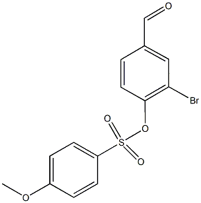 2-bromo-4-formylphenyl 4-methoxybenzenesulfonate Struktur