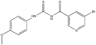 N-[(5-bromo-3-pyridinyl)carbonyl]-N'-(4-methoxyphenyl)thiourea Struktur