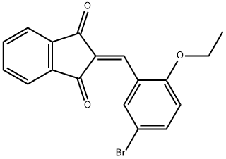 2-(5-bromo-2-ethoxybenzylidene)-1H-indene-1,3(2H)-dione Struktur