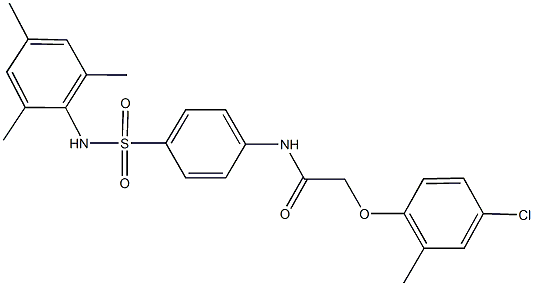 2-(4-chloro-2-methylphenoxy)-N-{4-[(mesitylamino)sulfonyl]phenyl}acetamide Struktur