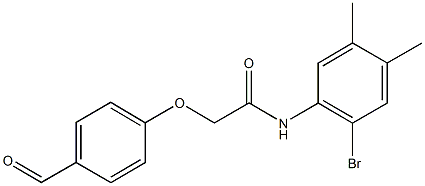 N-(2-bromo-4,5-dimethylphenyl)-2-(4-formylphenoxy)acetamide Struktur