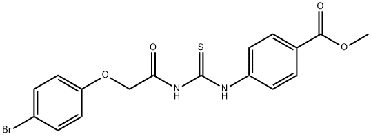 methyl 4-[({[(4-bromophenoxy)acetyl]amino}carbothioyl)amino]benzoate Struktur