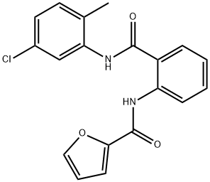 N-{2-[(5-chloro-2-methylanilino)carbonyl]phenyl}-2-furamide Struktur