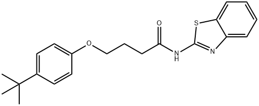 N-(1,3-benzothiazol-2-yl)-4-(4-tert-butylphenoxy)butanamide Struktur