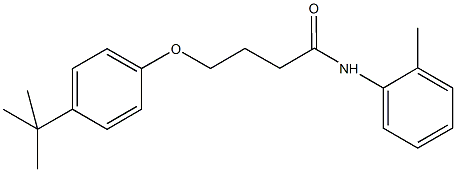 4-(4-tert-butylphenoxy)-N-(2-methylphenyl)butanamide Struktur