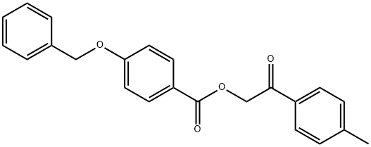 2-(4-methylphenyl)-2-oxoethyl 4-(benzyloxy)benzoate Struktur