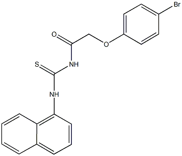 N-[(4-bromophenoxy)acetyl]-N'-(1-naphthyl)thiourea Struktur