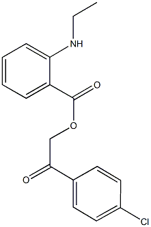 2-(4-chlorophenyl)-2-oxoethyl 2-(ethylamino)benzoate Struktur