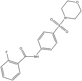 2-fluoro-N-[4-(4-morpholinylsulfonyl)phenyl]benzamide Struktur